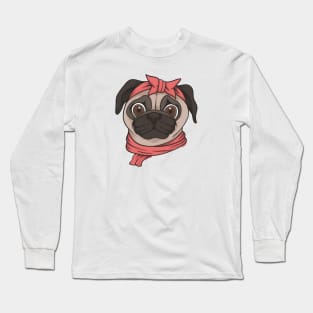 Dog Pug design Long Sleeve T-Shirt